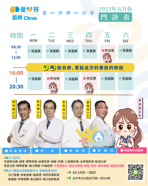 2025.5月份最新門診表